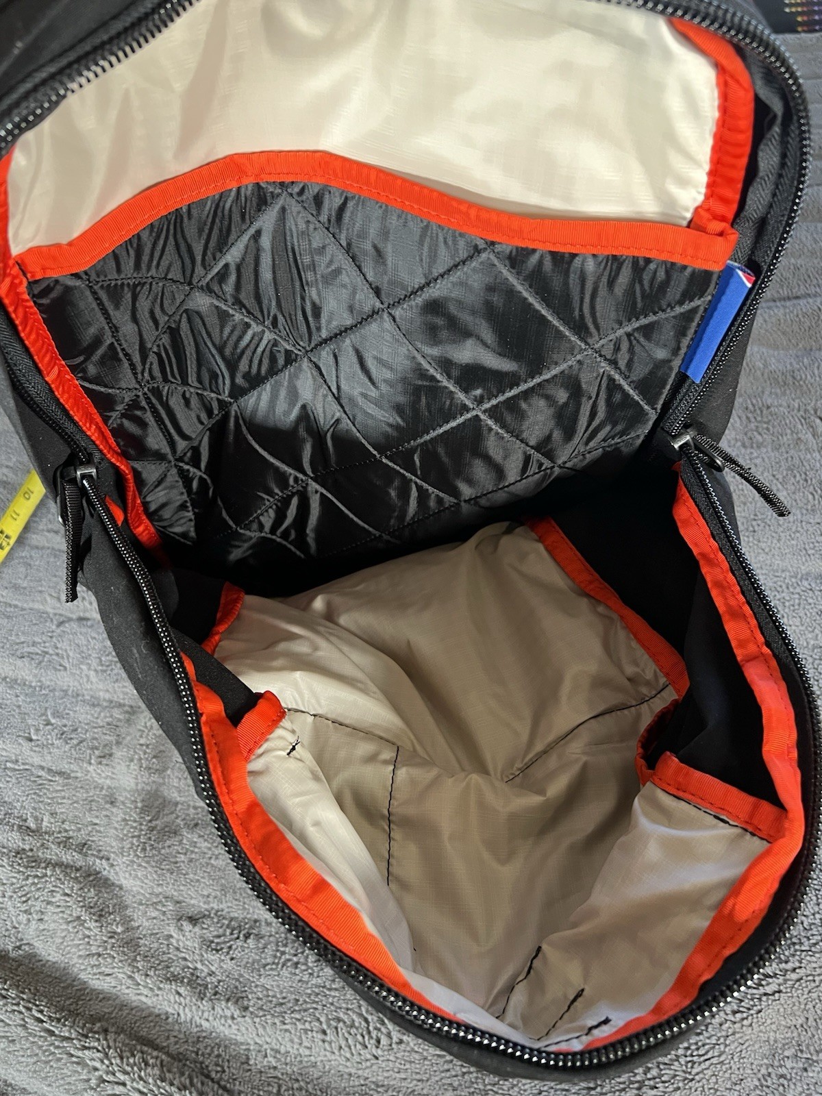 Cotopaxi Black Canvas Multi Pocket Organizer School Travel Hike Camp Backpack