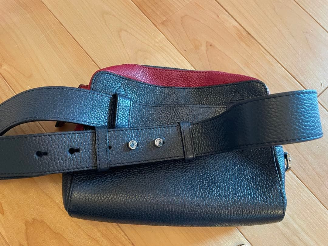 Salvatore Ferragamo Crossbody Bag Navy Leather Men Authentic Excellent From JPN