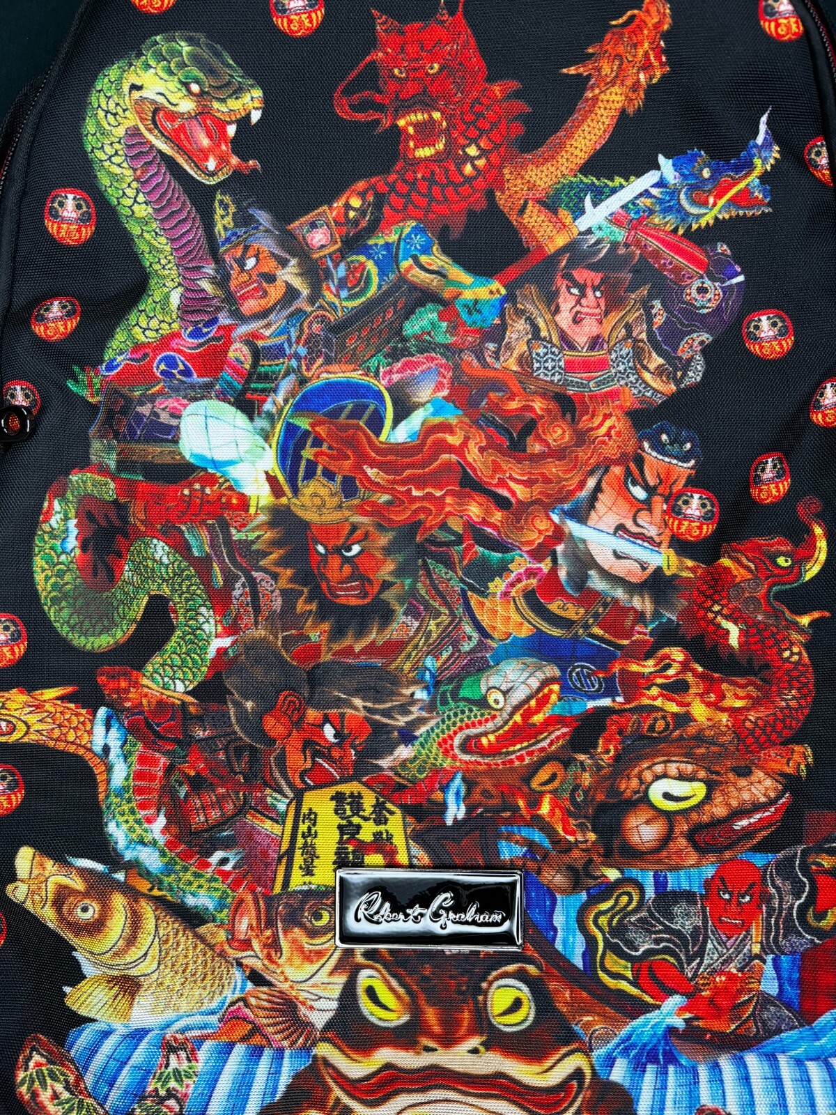 Robert Graham KOMAKI Dragon Samurai Pop Art Graphic Backpack NWT $198 FREESHIP!