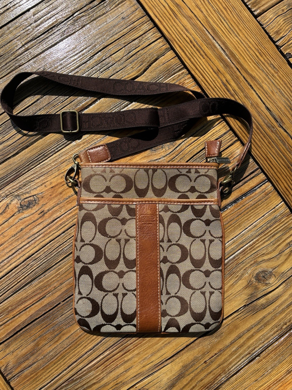 Vintage Light Brown Coach Saddle/Crossbody/Side Bag Unisex Retro Coach Original