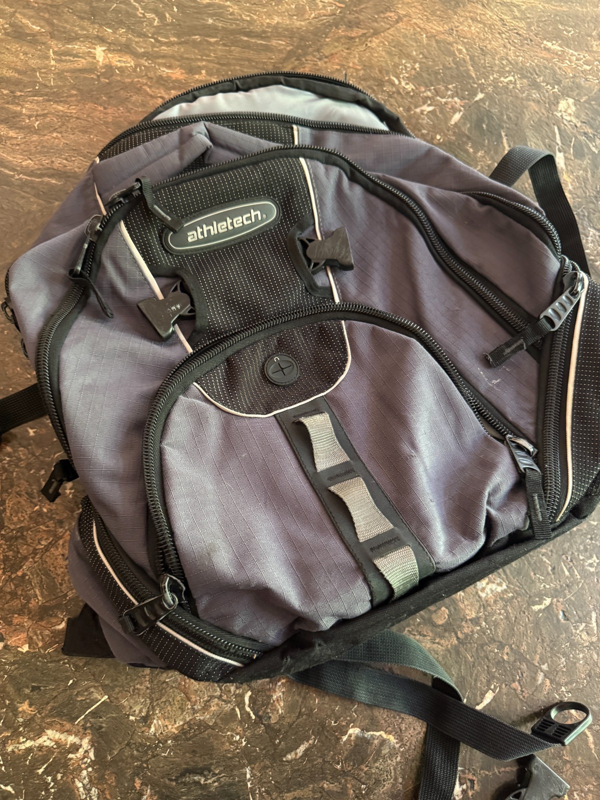 Athletec Backpack – Black/Grey – Kids Youth Unisex Boys Girls