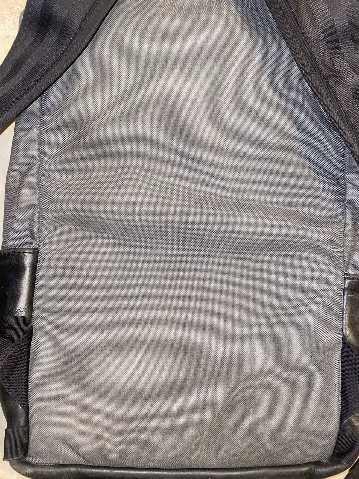 Topo Designs Backpack Klettersack Bag Nylon Leather Gray Black Twitter 25L RARE!