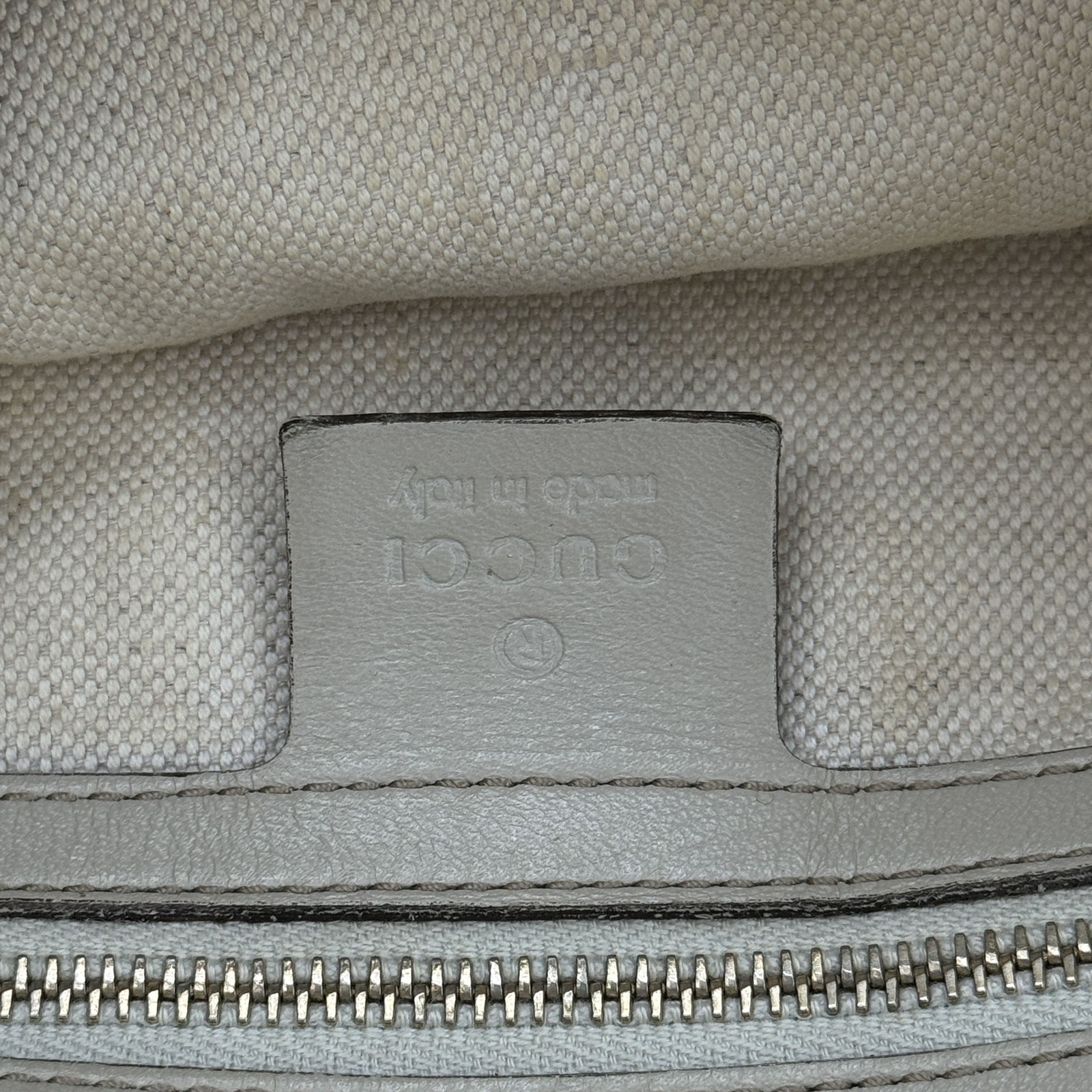 GUCCI GG Canvas Beige White Sherry Line 2WAY Handbag with Shoulder Strap