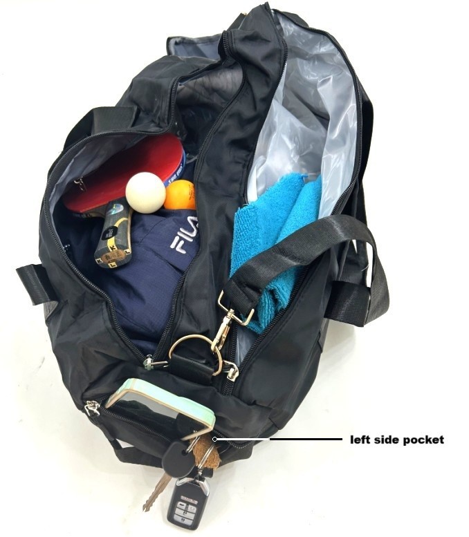 19″ Sports Duffle Gym Sling Travel Bag in Black