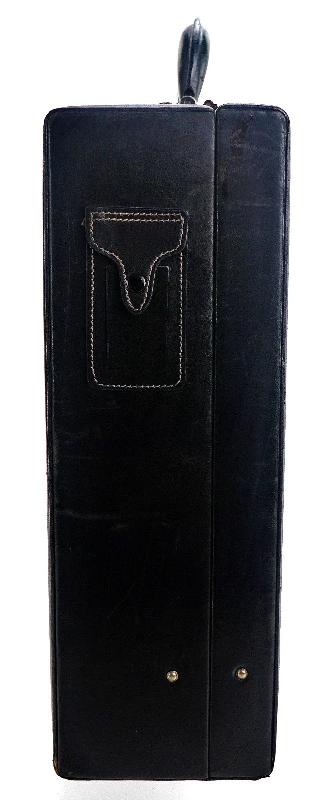 Authentic BALLY Black Leather Hard Laptop Briefcase Business Bag Italy Unisex