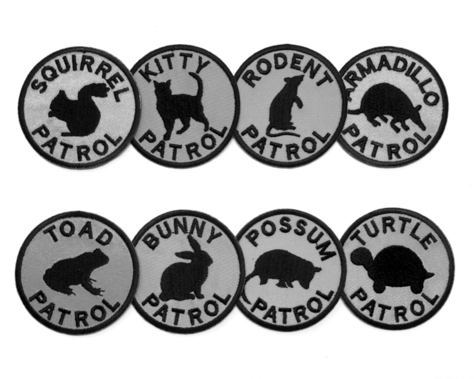 Toad Patrol Embroidered Patch with Hook Fastener Available