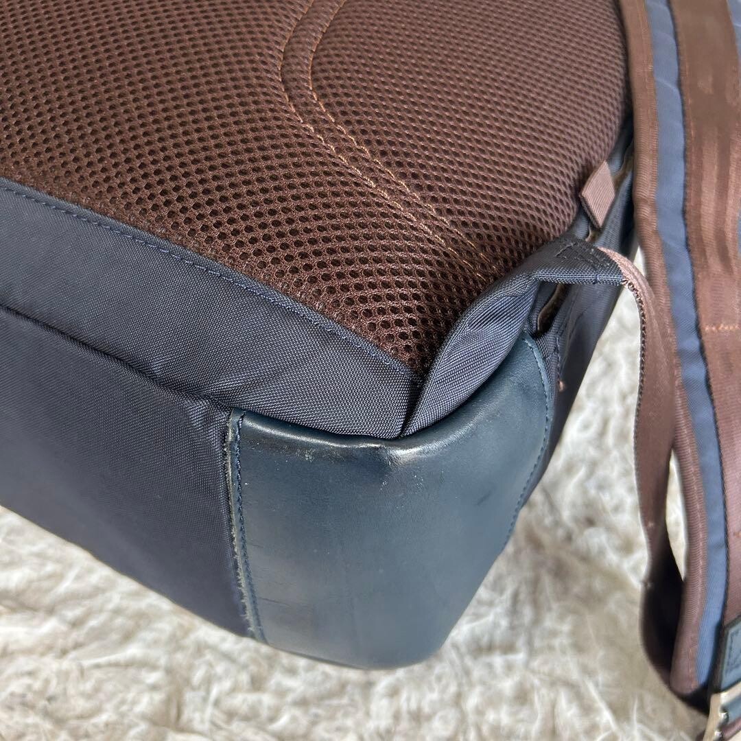 Master-piece STREAM Navy Nylon Leather Business Backpack Large Japan 42cm