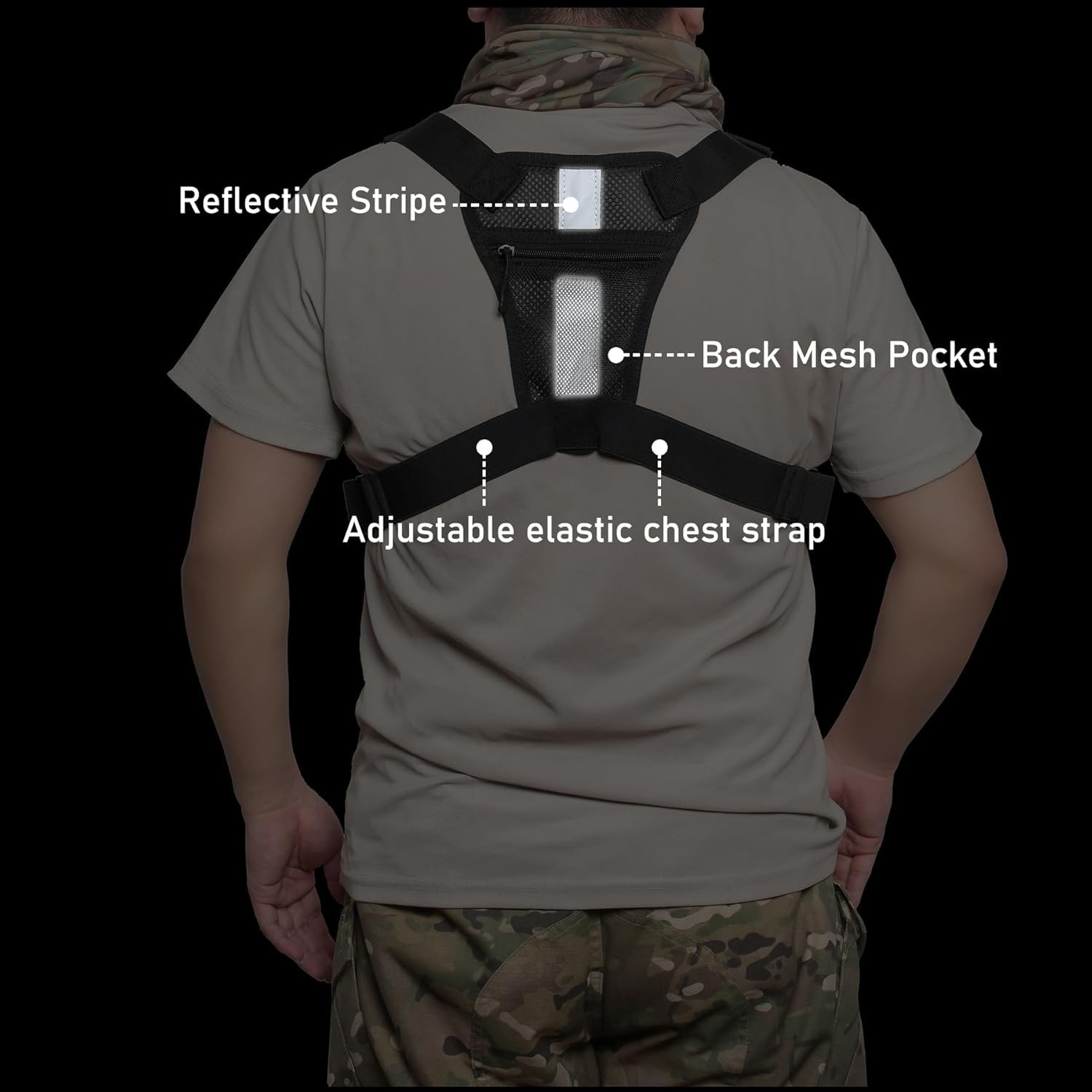 Sports Chest Pack Men Front Chest Bag Fits Most Pistols Chest Pouch Harness