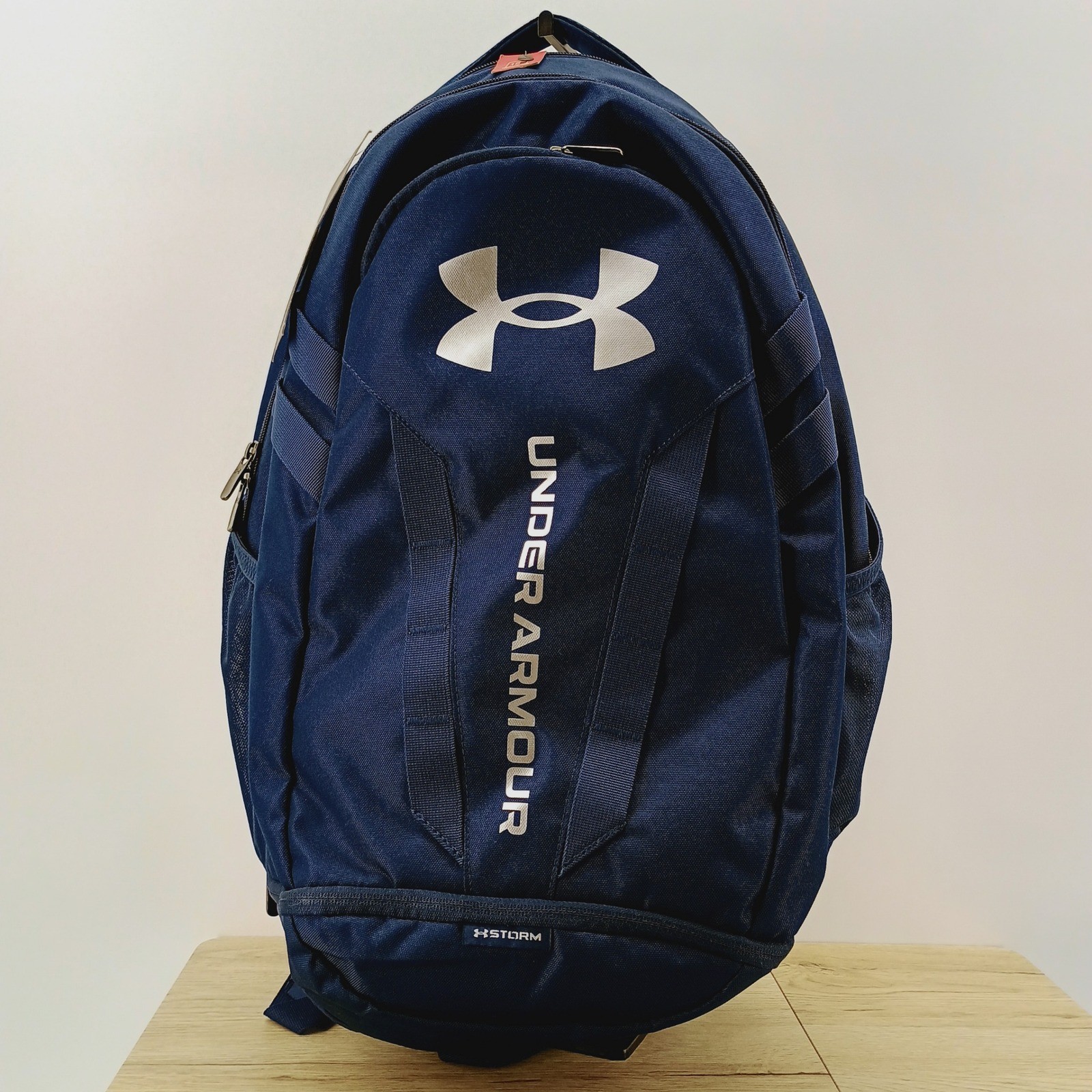 Under Armour Hustle 5.0 Backpack Navy Blue UA Storm Laptop Bag 1361176-408 OSFA