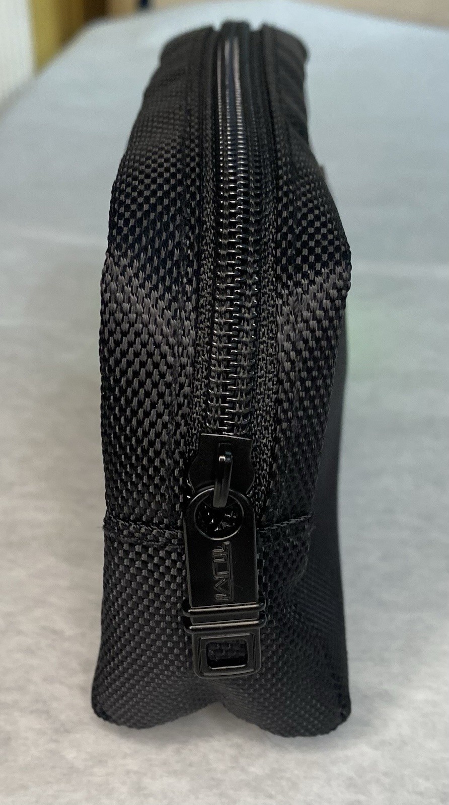 Tumi Delta Black Accessory Pouch Bag Zip Case Makeup Toiletry Travel