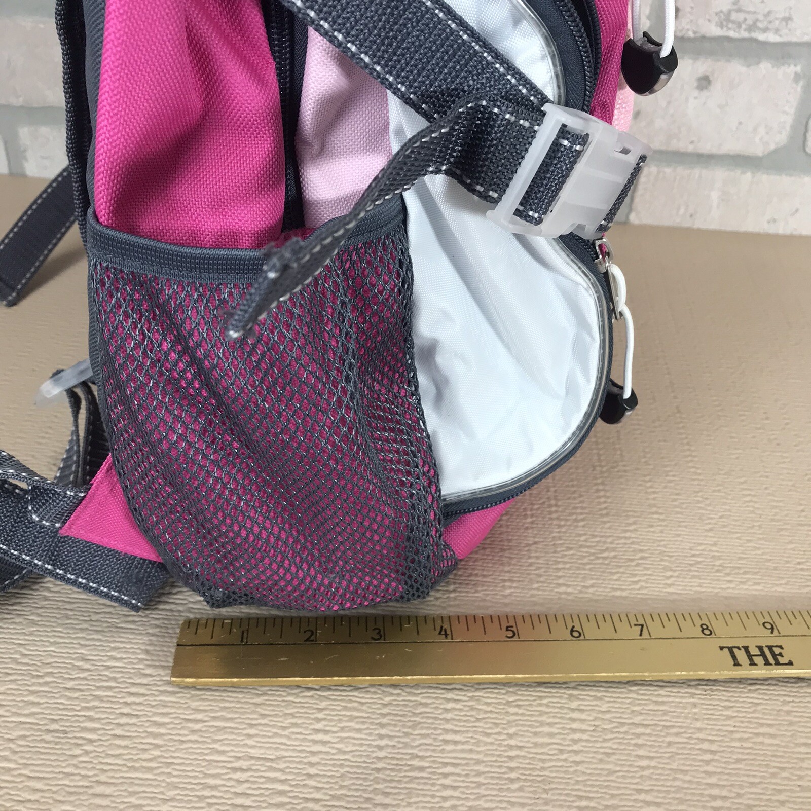 Athletech Pink Backpack Embroidered Dragon Pockets Water Bottle Pocket