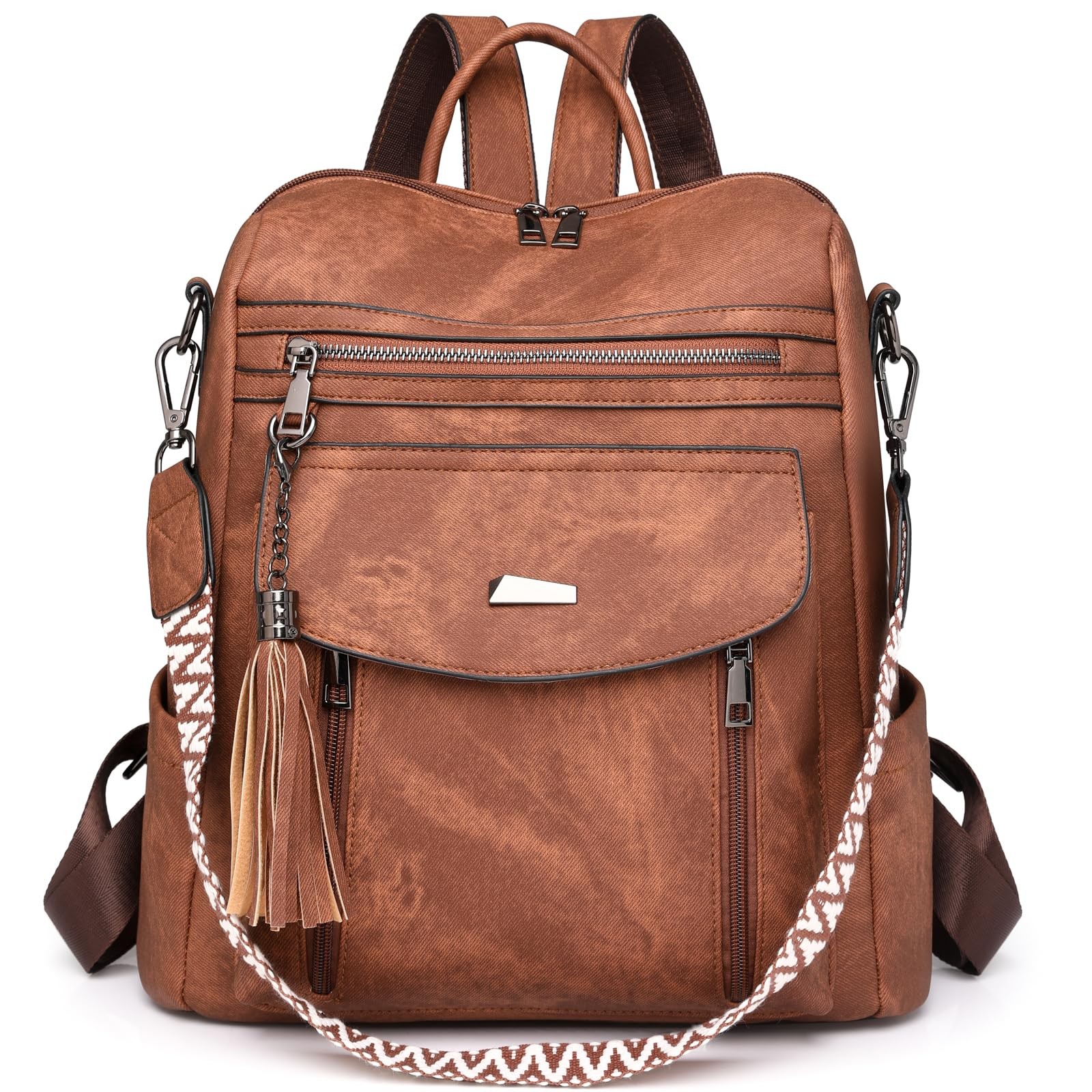 PU Leather Backpack Purse for Women | Fashionable Crossbody Handbag for Travel