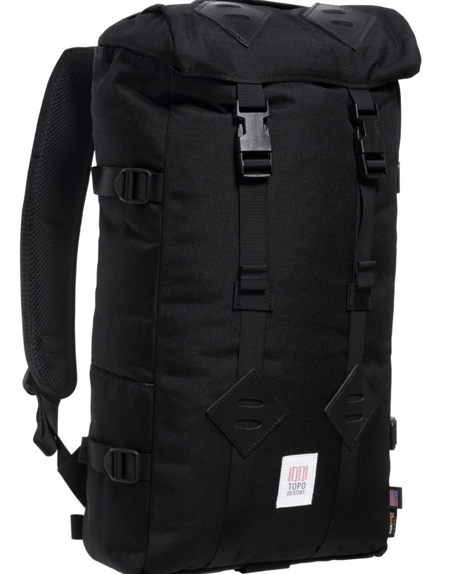 New! NOS Topo designs Black Klettersack Backpack Bag. Made In USA