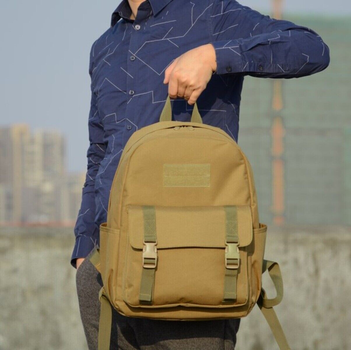 19L Green Backpack School Laptop Bookbag Travel Tactical Camping Rucksack Bag US