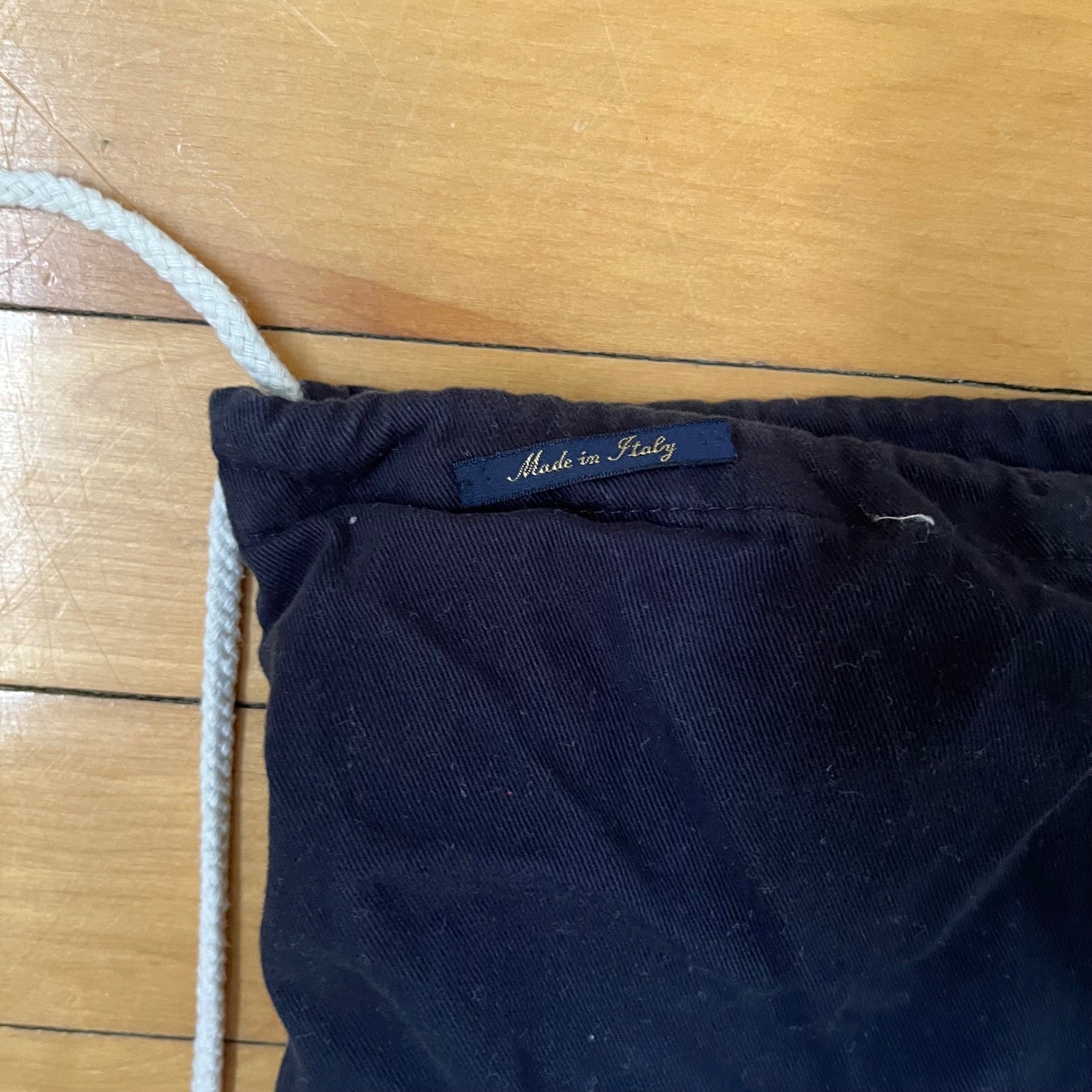 Paul & Shark Yachting Bretagne Navy White Embroidered Drawstring Bag Italy