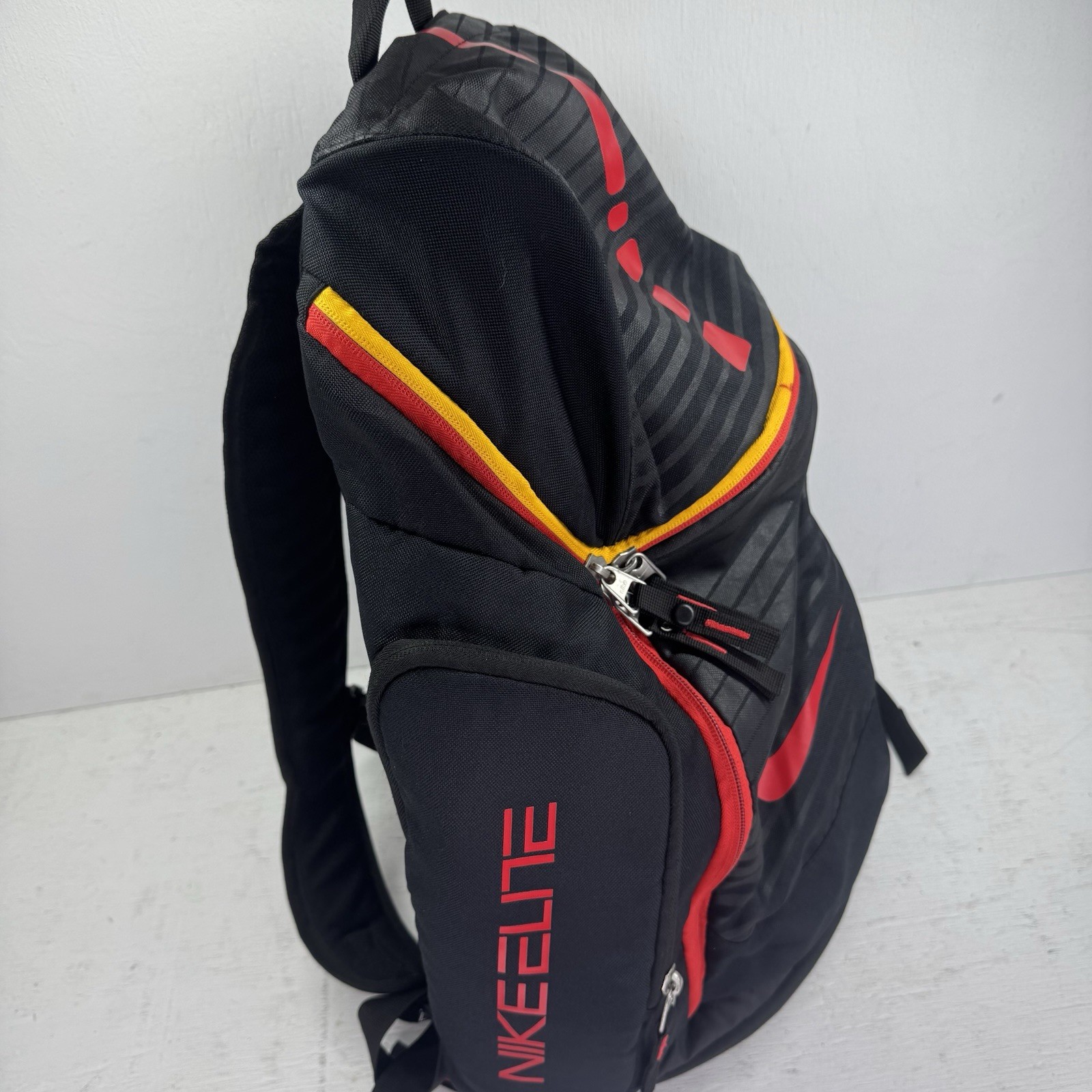 Nike Hoops Elite Max Air Tri-Zip Backpack Black With Spain Colors And Flag
