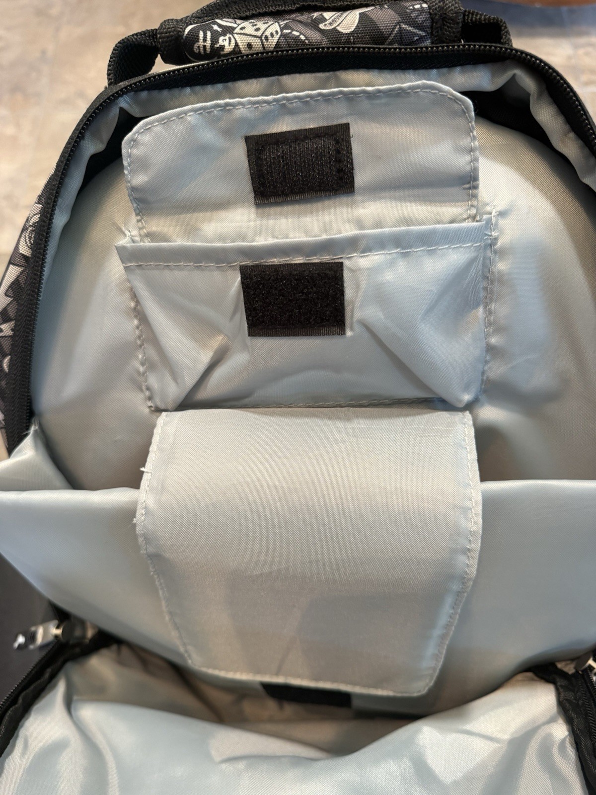 Harley-Davidson Skull Pattern Backpack, Black Adjustable Strap Organizer EUC