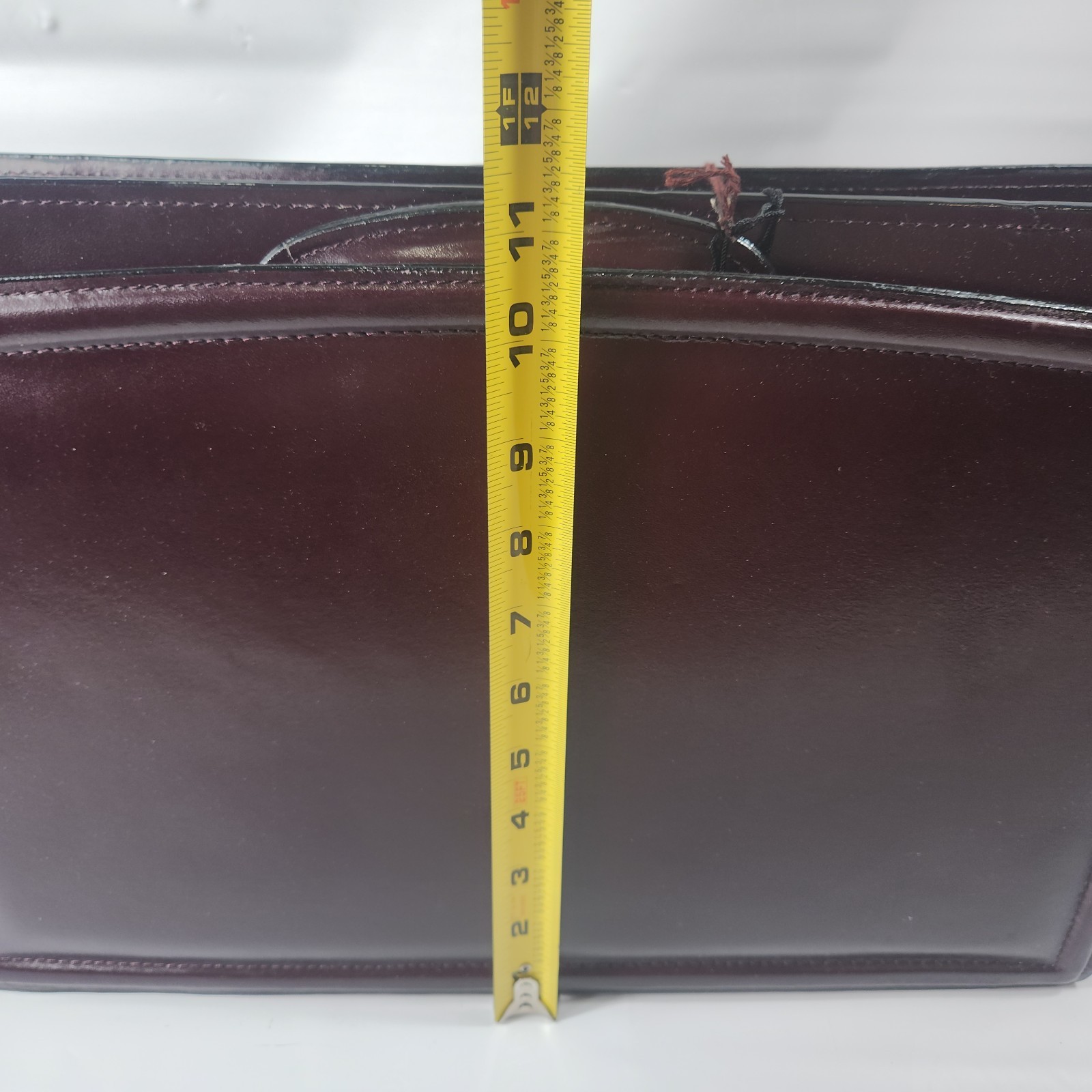 Vintage Leatherways Briefcase Leather Portfolio Removable Strap Wine #261 USA