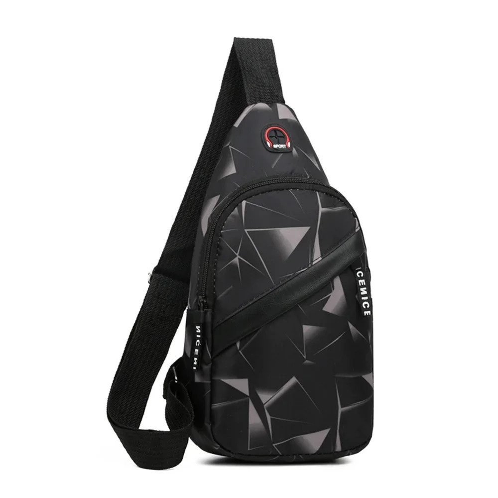 Chest Bag,Men’S Casual Waterproof Crossbody Bag, Trendy Sports Bag, Multifunctio