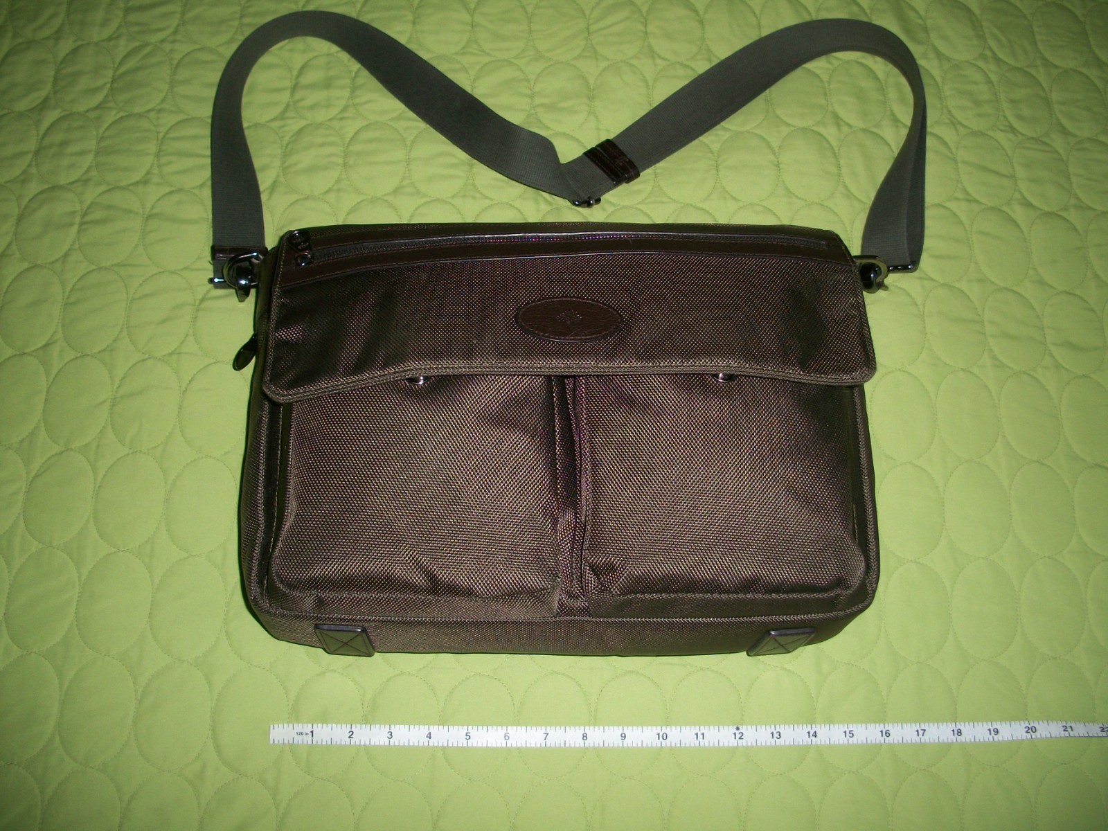 Mulberry Briefcase/Laptop Nylon/Leather Trim Shoulder/Crossbody Bag