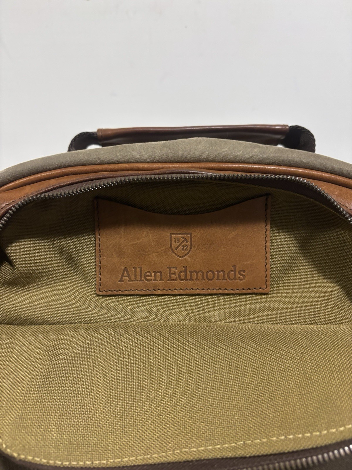 Allen Edmonds Canvas and Leather Backpack