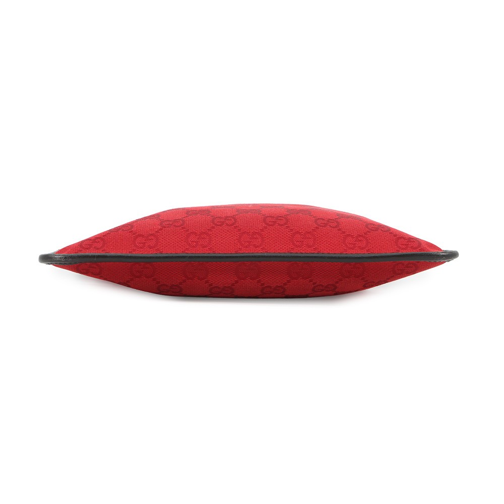 GUCCI GG Canvas Shoulder Bag GG Canvas/Leather Red/Black 0190348