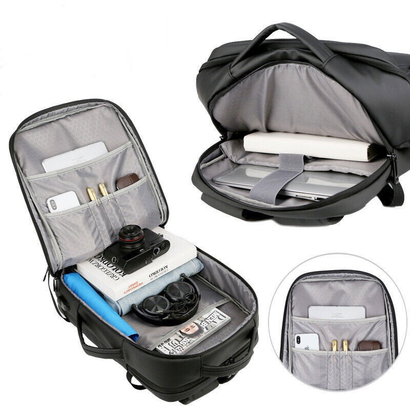 Men Laptop Backpack Waterproof Large Rucksack Travel School Business Bag w/USB