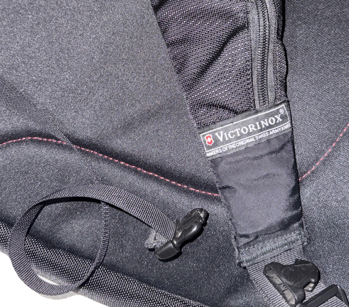 VICTORINOX Men’s Black Sling Crossbody One Shoulder Backpack Padded Back