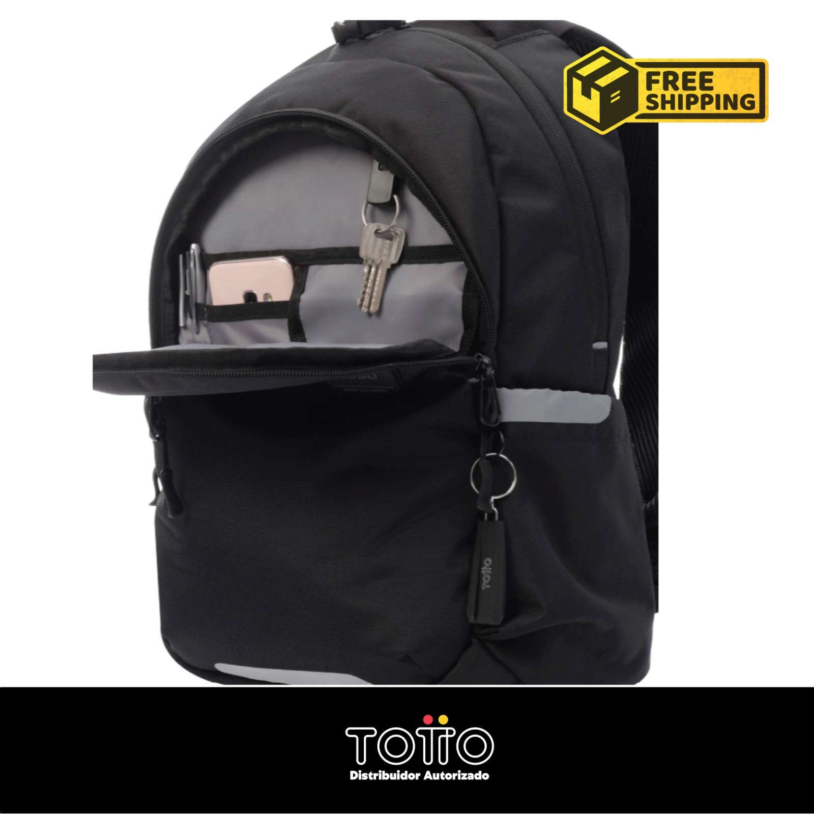 Mochila Totto Misisipi Ecológica – Porta Laptop 14″ | Poliéster Reciclado y Segu