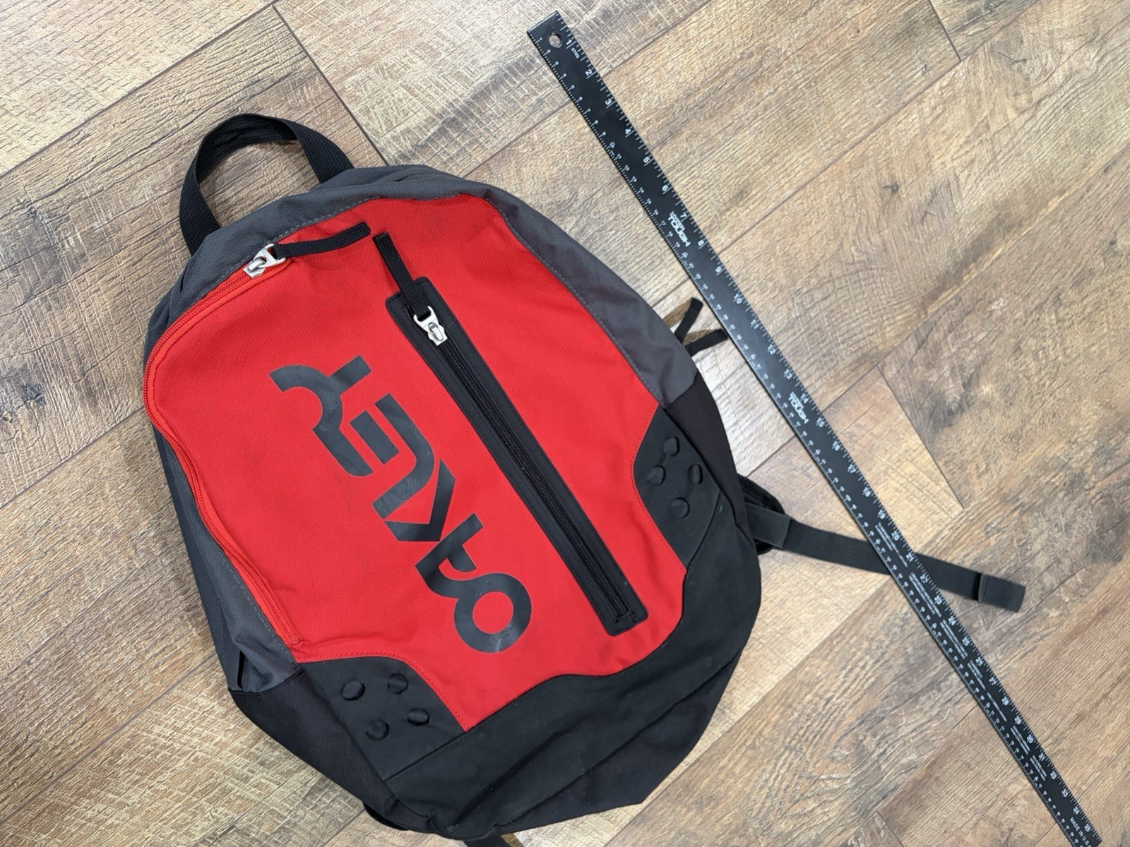 Oakley Backpack Red Y2k Techwear Adjustable