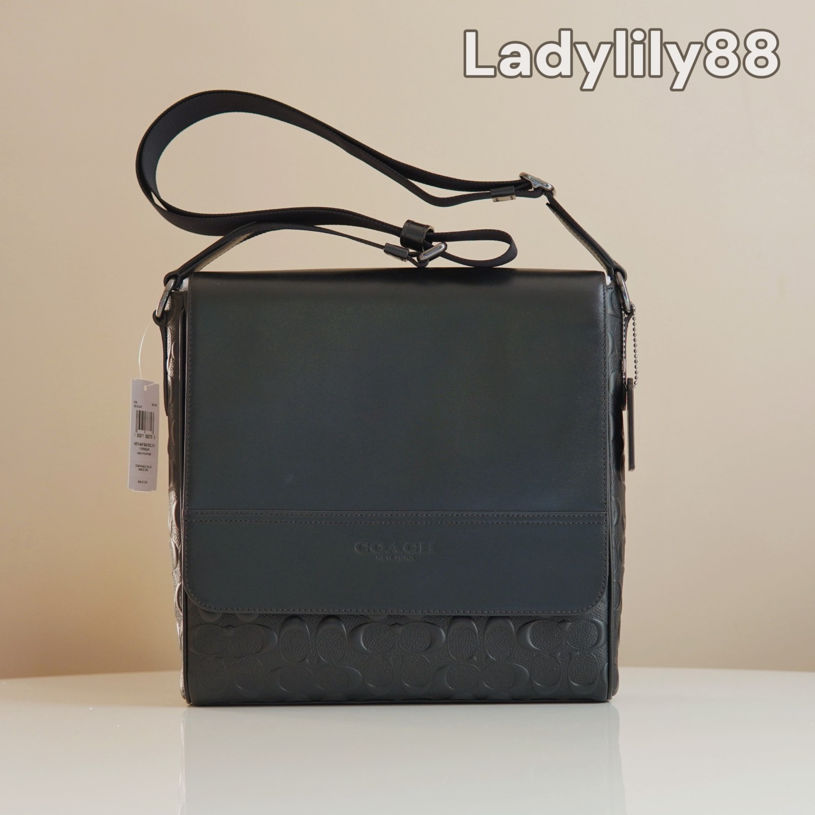 NWT Coach 4006,4007,CZ399 Houston Map Bag In Signature Smooth Leather