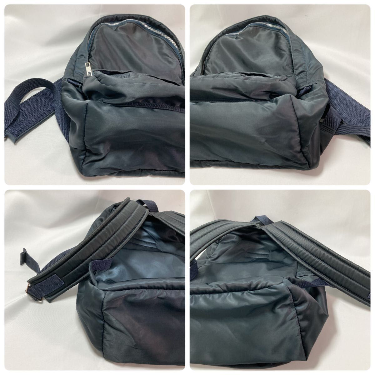 HEAD PORTER Backpack Black Navy Nylon Men Rucksack Casual