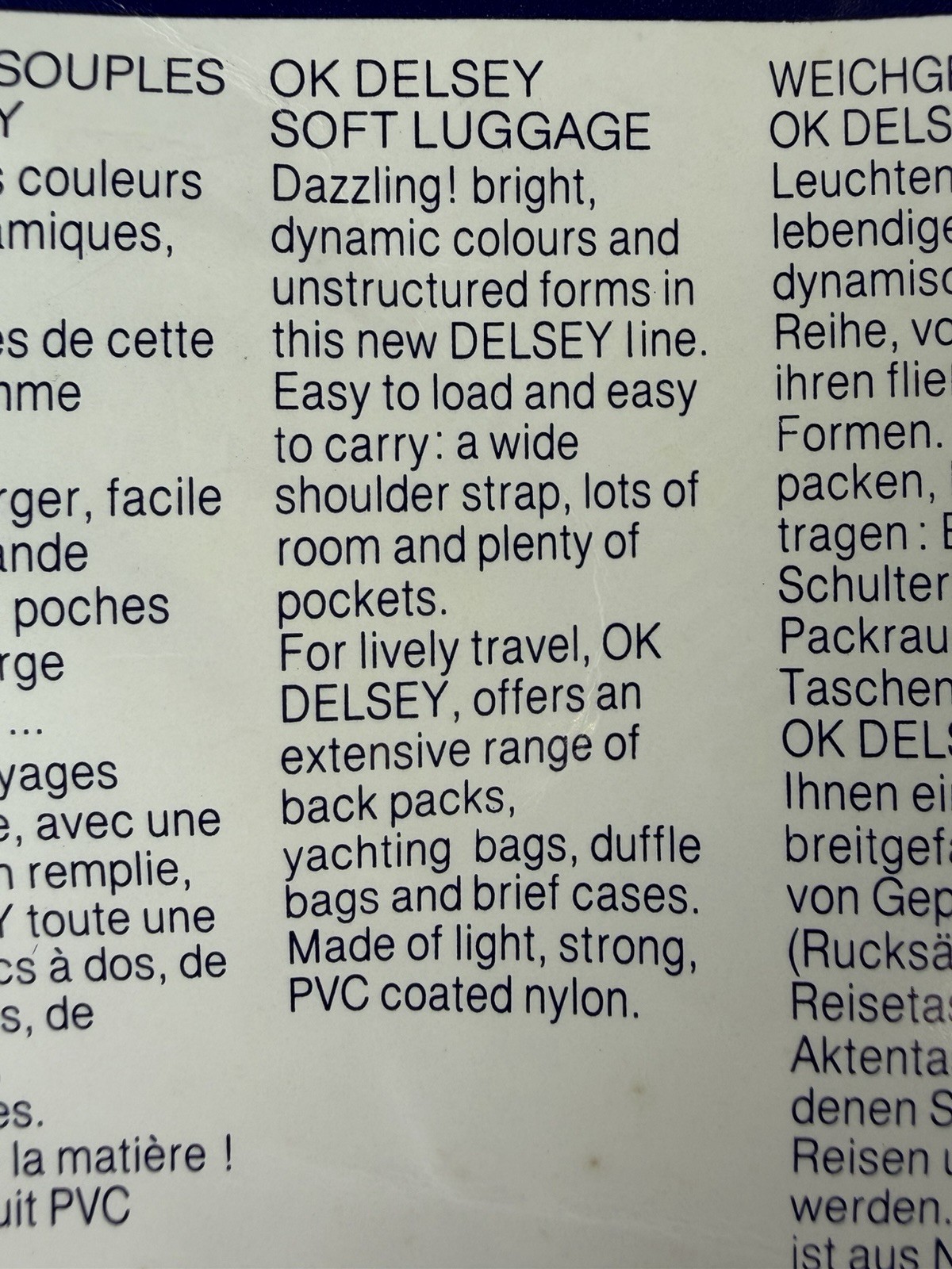 Vintage Delsey Paris Nylon OK! 20” Duffle Bag Purple Violet / Pink – Pls READ