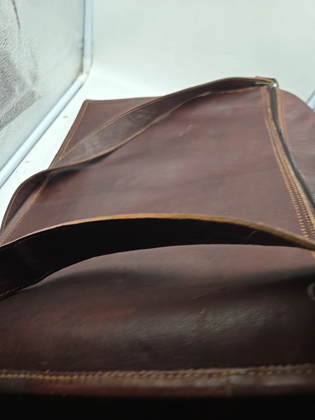 Leather Briefcase Laptop Messenger bag best computer satchel Bag 17 1/2″ 14″