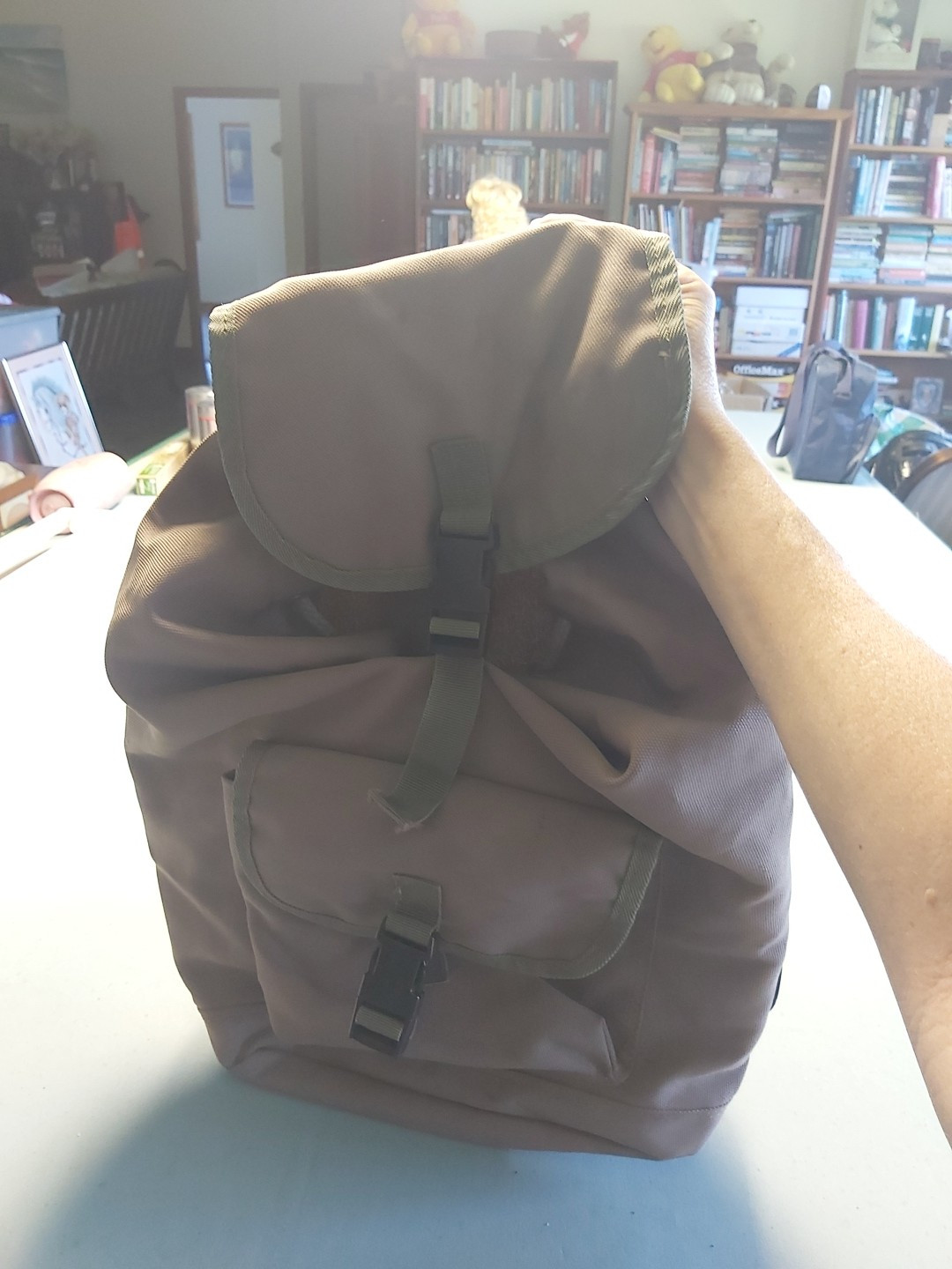 Paklite Khaki Single Strap Shoulder Bag 43 X 35cm