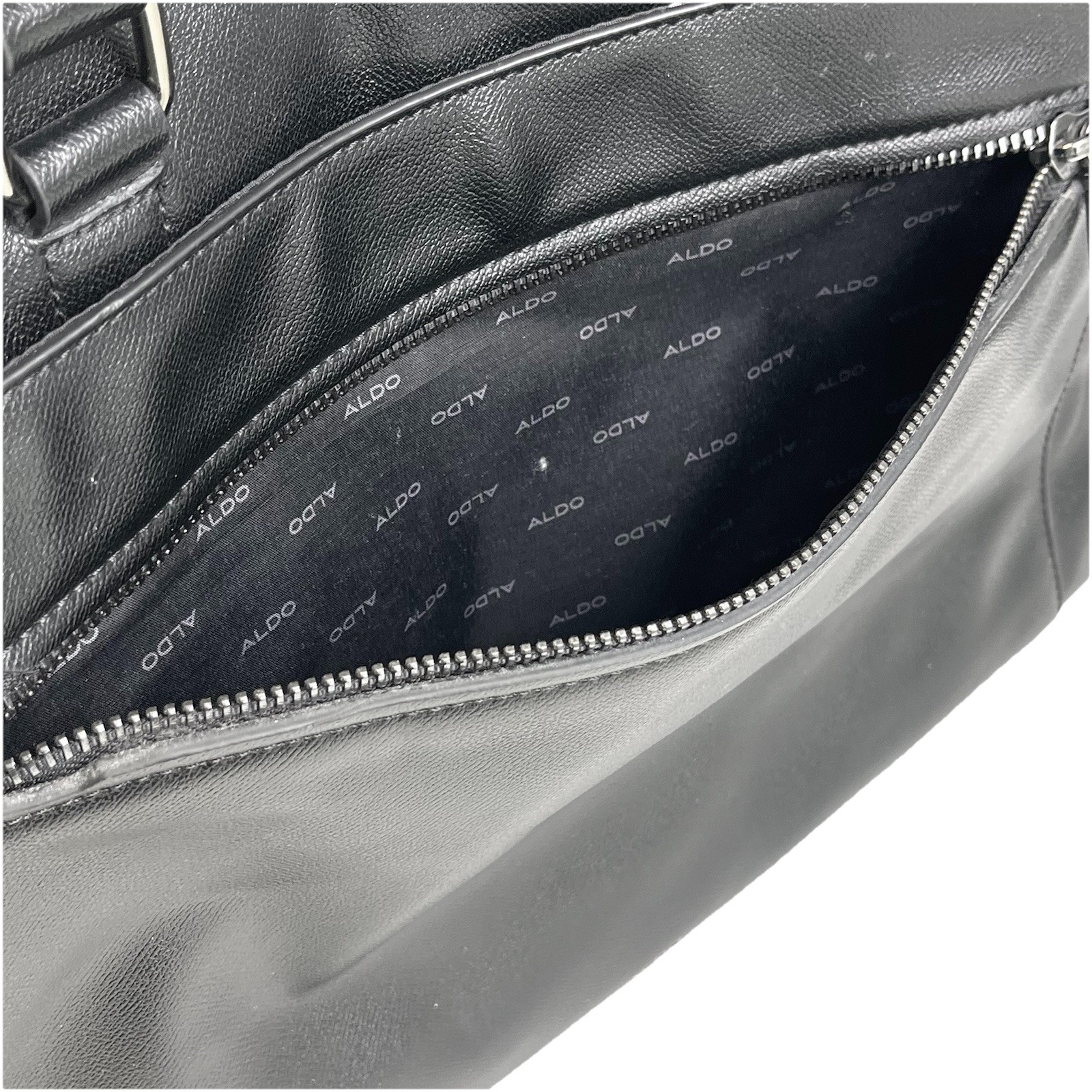 Aldo Messenger Bag Black Laptop Computer Zipper Pockets