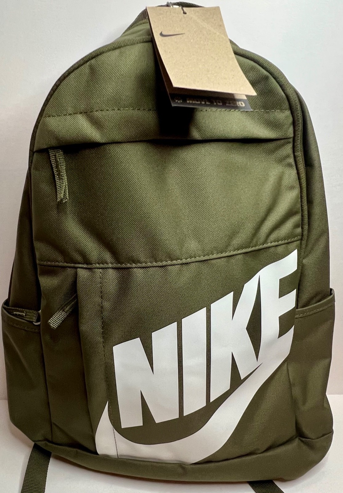 NIKE Elemental Backpack Men’s Boy’s Olive Green White School DD0559-222 New NWT