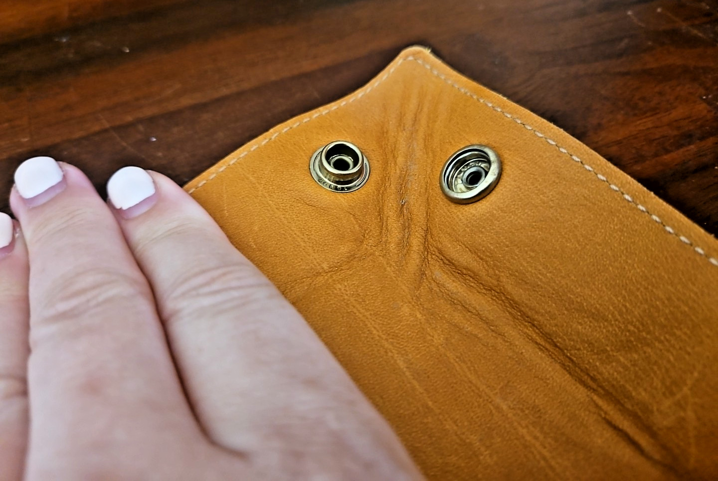 Satchel Leather Travel Tray 4″x4″ – Handmade in Savannah GA – Pre-Owned