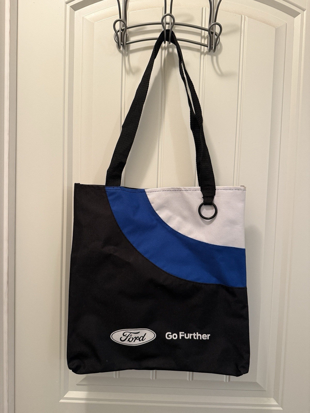 Ford Go Further Tote Bag Blue, Black & White Advertising Tote