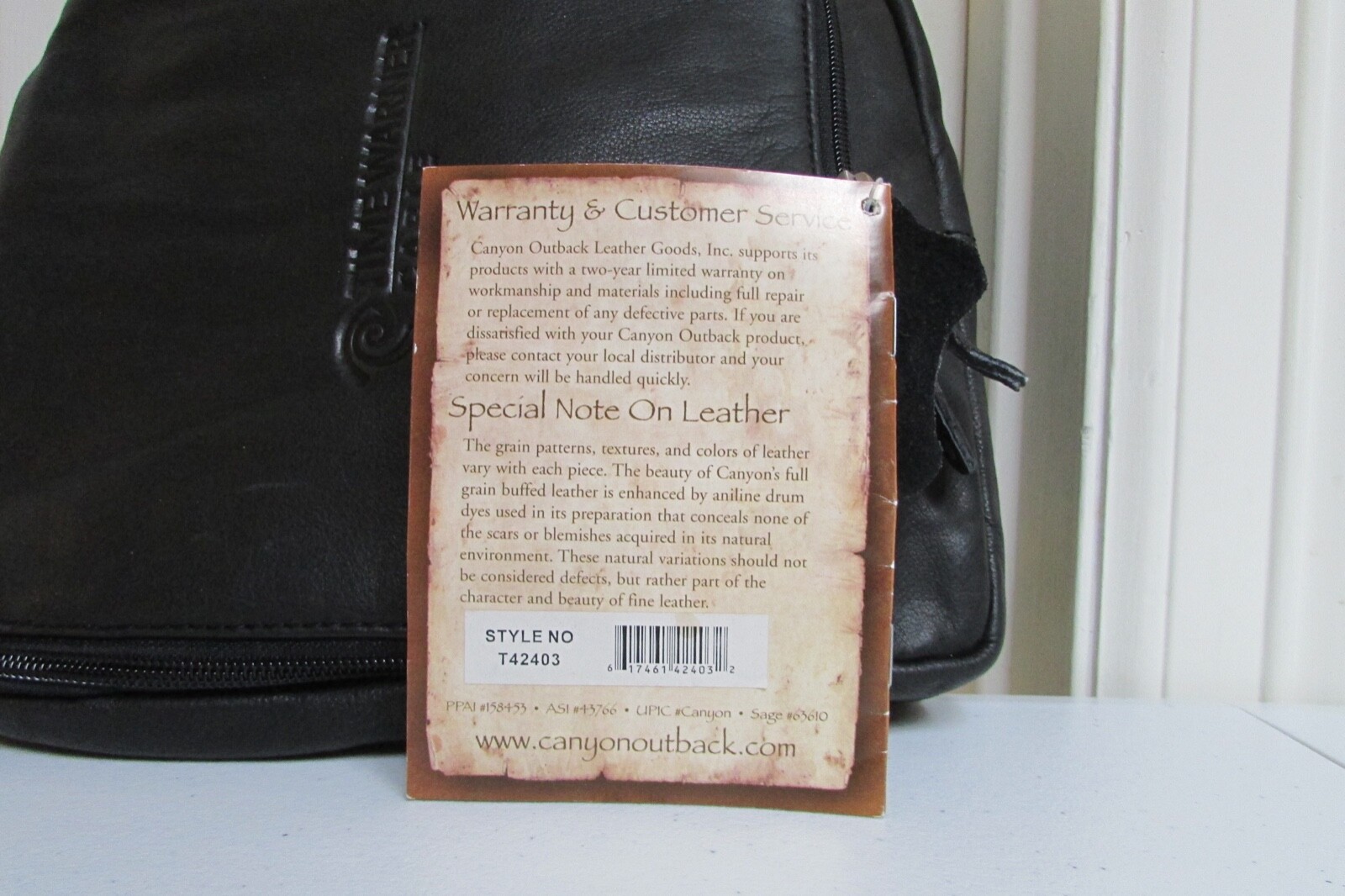 Canyon Outback Time Warner Cable Embossed Genuine Leather Toiletry Travel Bag