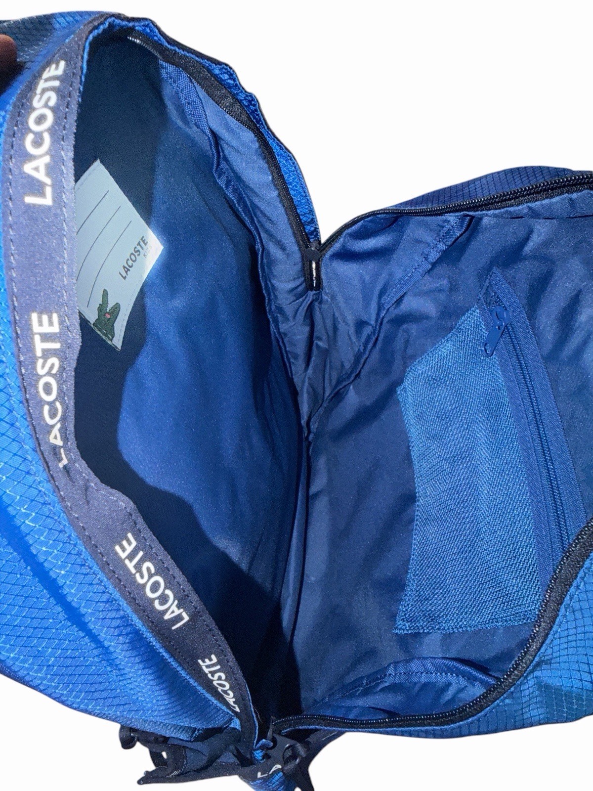 LACOSTE Sport Kids Backpack With Padded Laptop Sleeve/Bottle Pockets Royal Blue