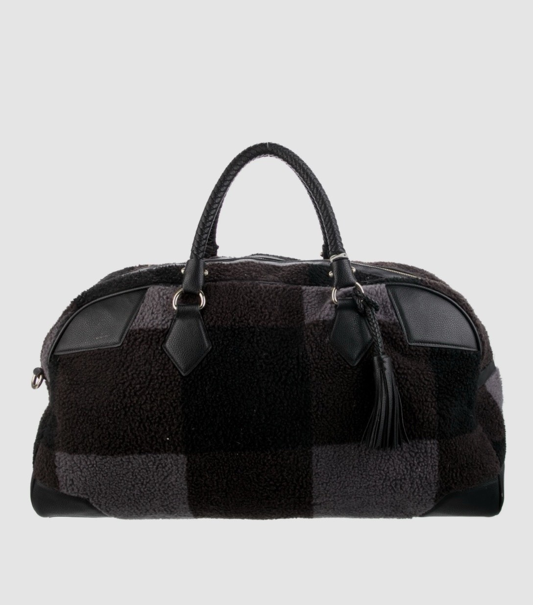 Adam Lippes for Target Weekend Bag 22x13x8 Checkered Black and Gray
