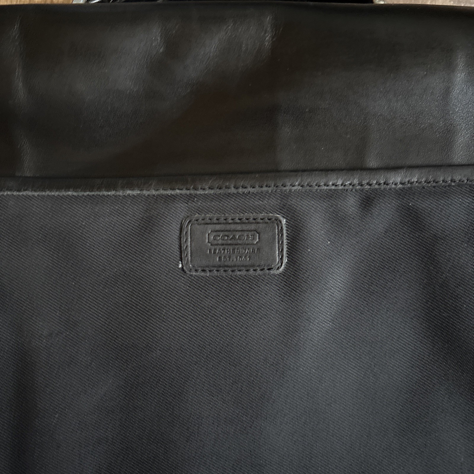 COACH Vintage Men’s Classic Leather & Nylon Briefcase/ Messenger Bag #5113