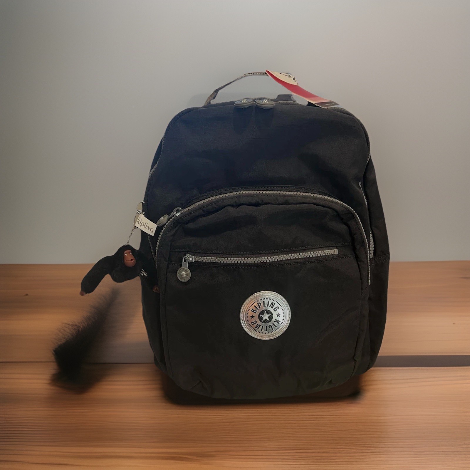 NEW KIPLING SEOUL 15″ LAPTOP BACKPACK TRAVEL BOOKBAG BLACK SILVER LARGE $149