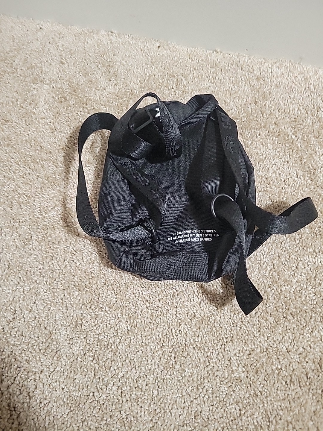Adidas Trefoil 2.0 Mini Backpack Small Travel Bag Black White Unisex Adult Kids