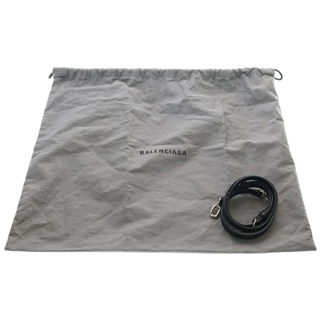 BALENCIAGA Sneaker Head 2WAY Handbag Shoulder Bag Mesh Leather Black White