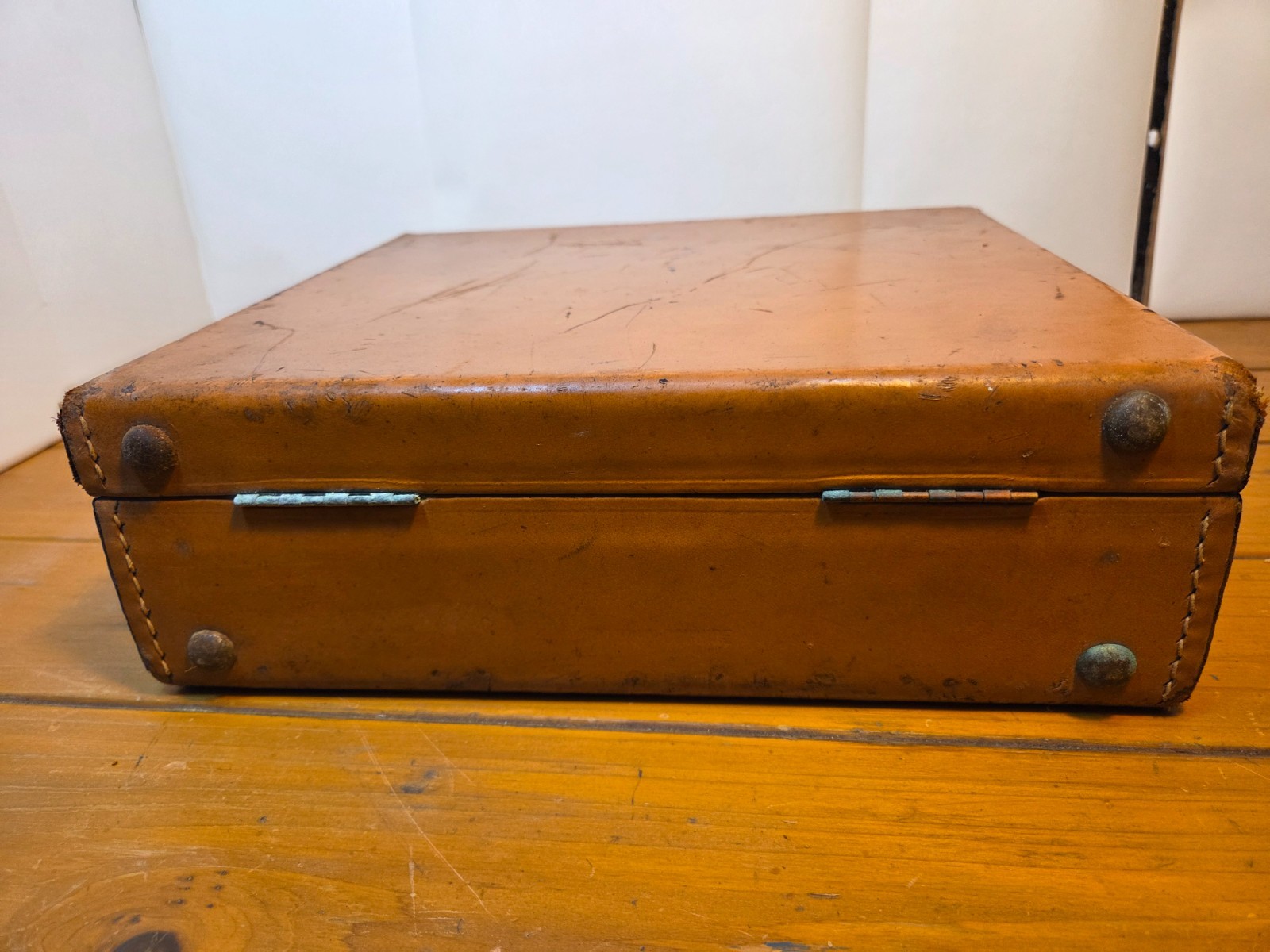 Vintage Brown Leather Briefcase Attache Case