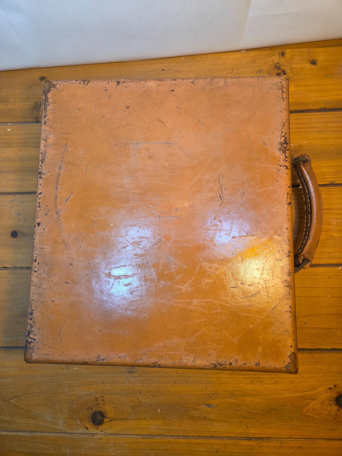 Vintage Brown Leather Briefcase Attache Case
