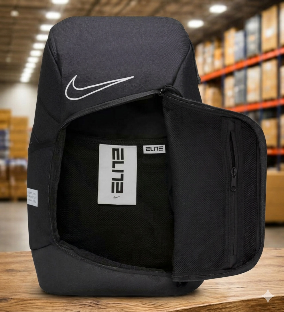 Nike Elite Pro Basketball Backpack Black White 32L Bag BA6164 Gym School Sports