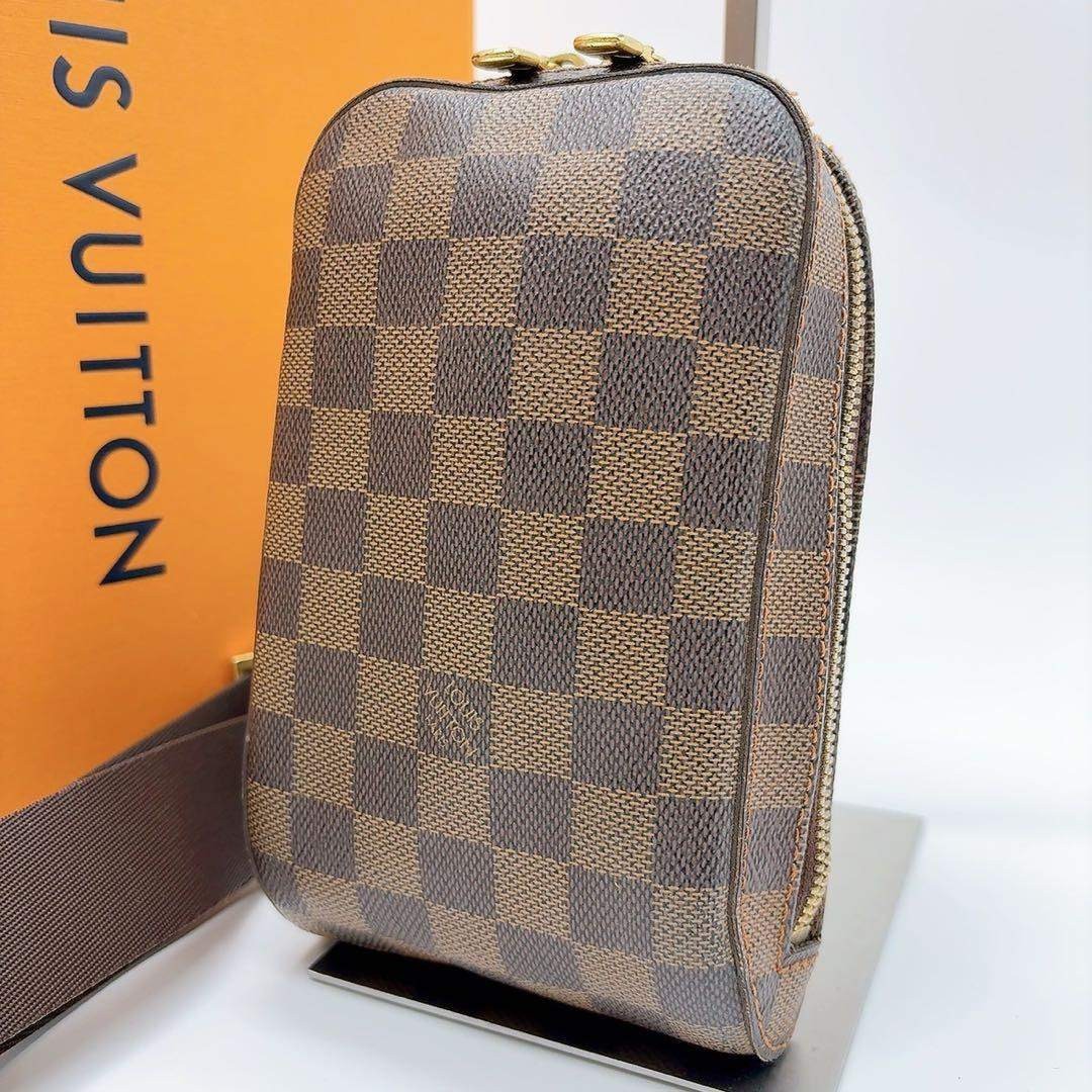 Louis Vuitton Geronimos Damier Body Bag Handbag Luxury Vintage 10.5x18x4cm